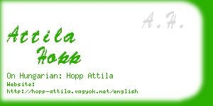 attila hopp business card